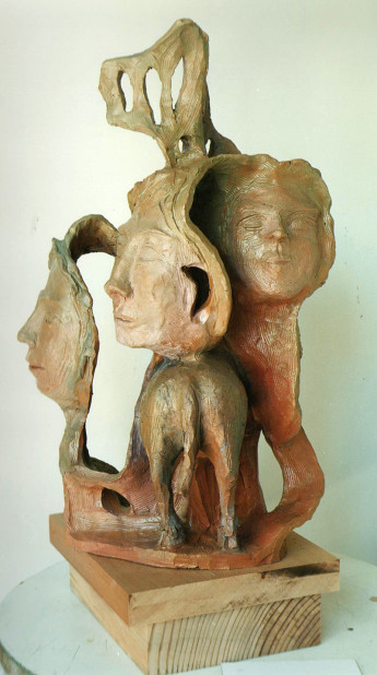 Composizione di volti a cavallo