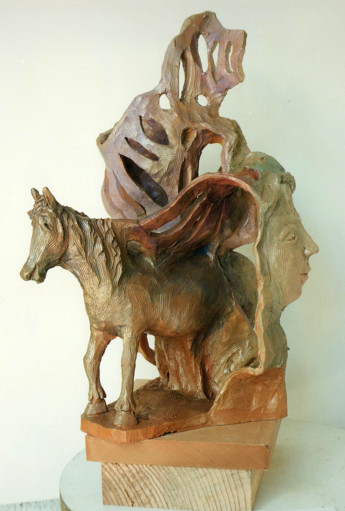 Composizione di volti a cavallo